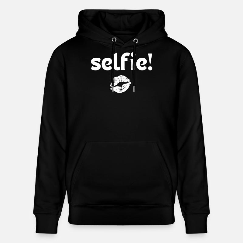 selfie, portable, téléphone - Sweat à capuche bio CRUISER Stanley/Stella Unisexe - noir