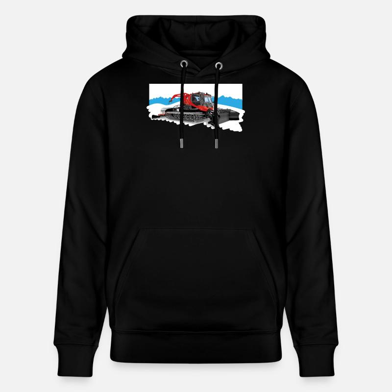 Dameuse au travail dans la neige - Sweat à capuche bio CRUISER Stanley/Stella Unisexe - noir