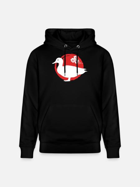 Duck Silhouette Japanese - Stanley/Stella CRUISER Unisex Organic Hoodie - black