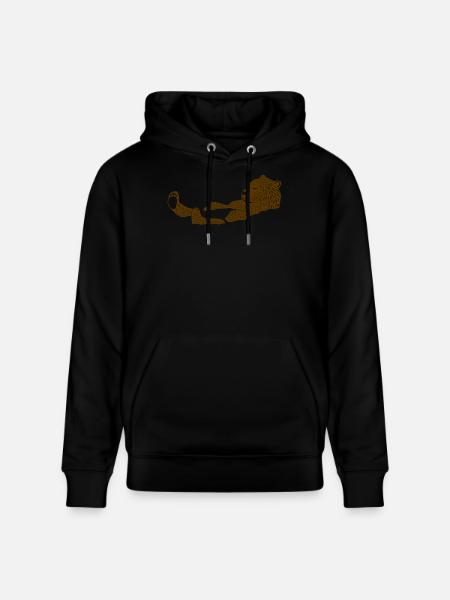 Lion Relaxation Silhouette Design - Stanley/Stella CRUISER Unisex Organic Hoodie - black