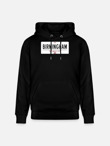 Birmingham place name sign - Stanley/Stella CRUISER Unisex Organic Hoodie - black