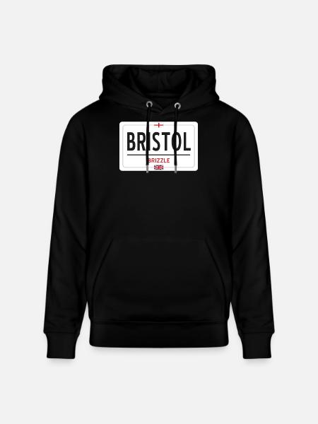 Bristol town sign - Stanley/Stella CRUISER Unisex Organic Hoodie - black