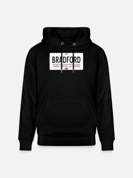 Bradford town sign - Stanley/Stella CRUISER Unisex Organic Hoodie - black