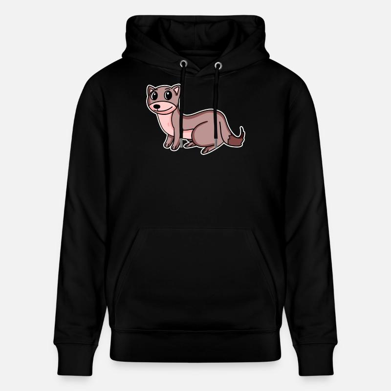 Motif de belette - Sweat à capuche bio CRUISER Stanley/Stella Unisexe - noir