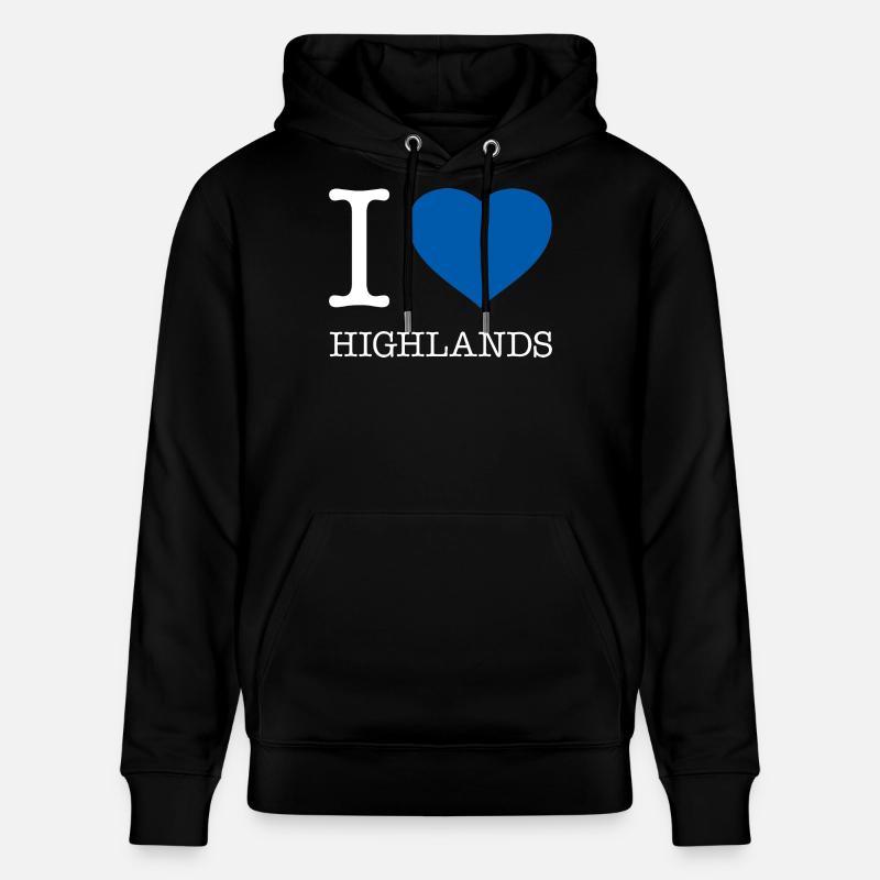 J’ADORE LES HIGHLANDS - Sweat à capuche bio CRUISER Stanley/Stella Unisexe - noir