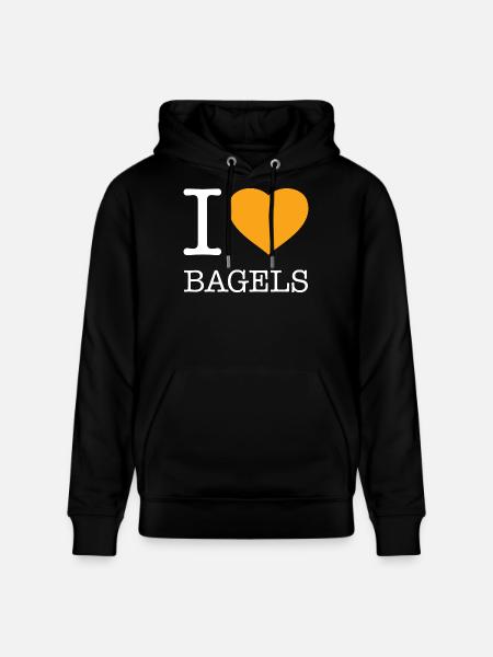 J’ADORE LES BAGELS - Sweat à capuche bio CRUISER Stanley/Stella Unisexe - noir