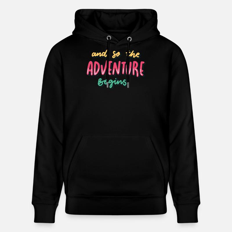 Das Abenteuer kann beginnen - Stanley/Stella Unisex Bio-Hoodie CRUISER  - Schwarz