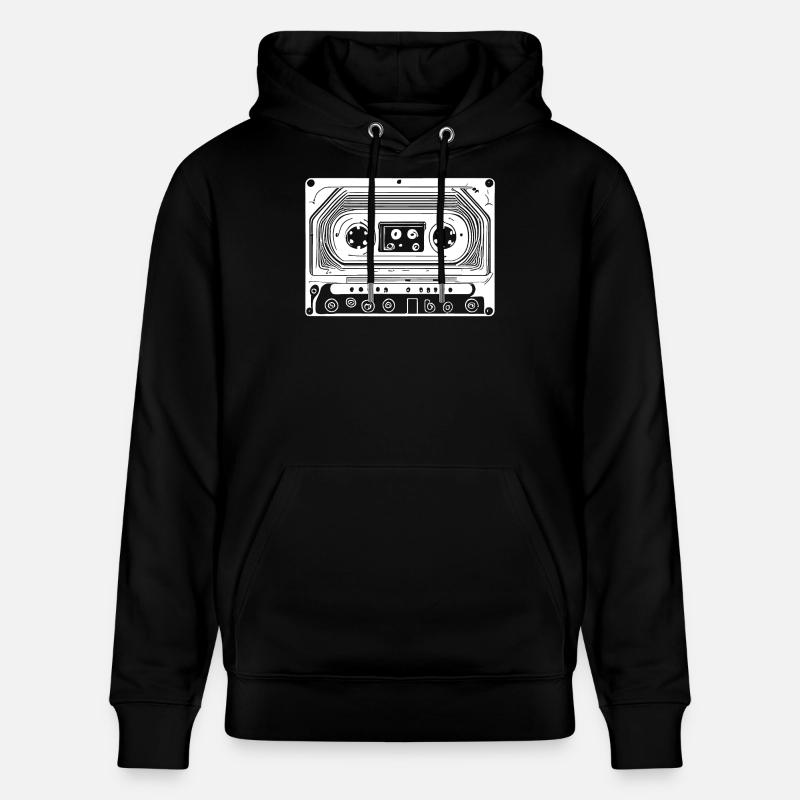Cassette audio au design rétro - Sweat à capuche bio CRUISER Stanley/Stella Unisexe - noir