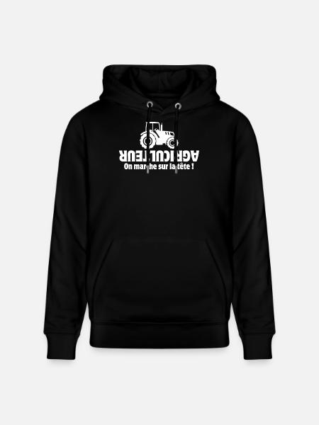 Bauer, Bauer, Bauer, Traktor - Stanley/Stella Unisex Bio-Hoodie CRUISER - Schwarz