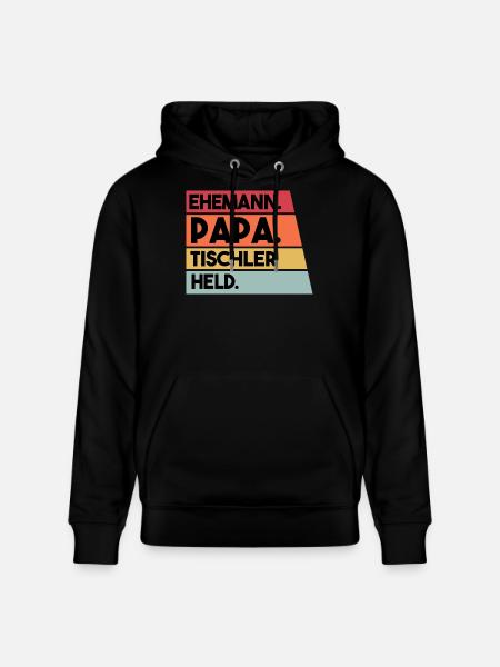 Ehemann Papa Beruf Tischler Held - Stanley/Stella Unisex Bio-Hoodie CRUISER  - Schwarz