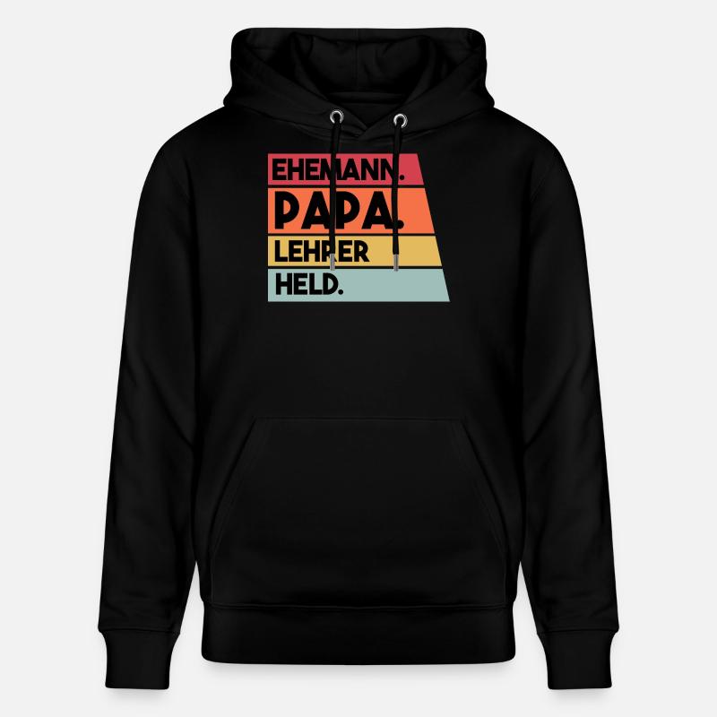 Ehemann Papa Lehrer Held - Stanley/Stella Unisex Bio-Hoodie CRUISER - Schwarz