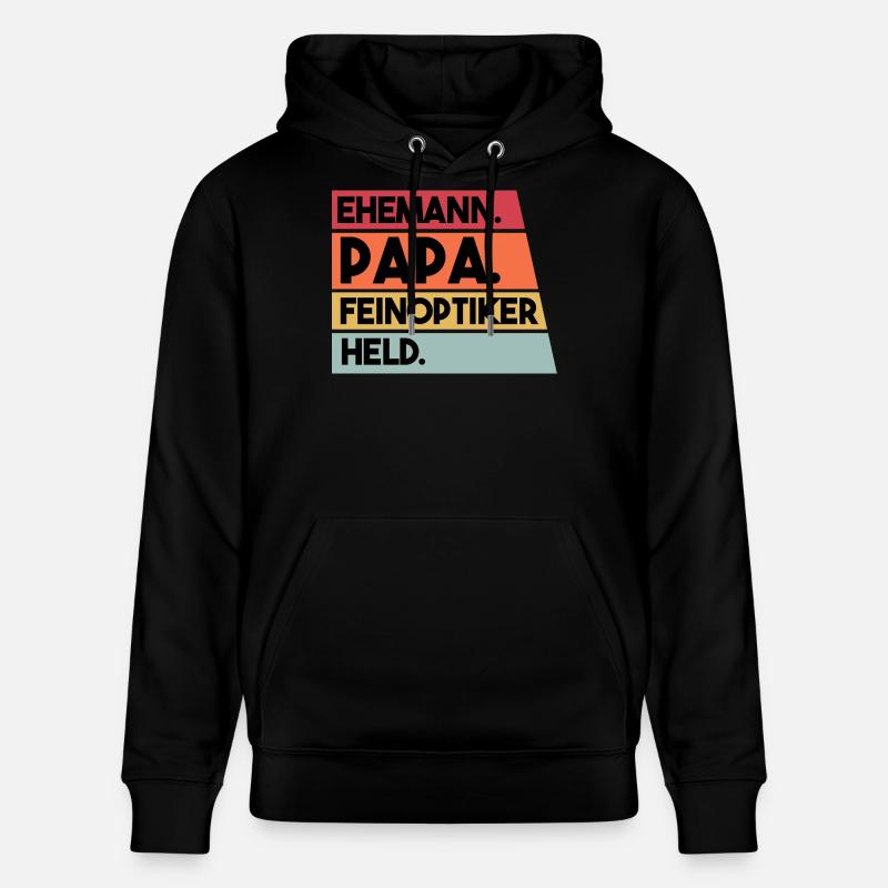 Ehemann Papa Feinoptiker Held - Stanley/Stella Unisex Bio-Hoodie CRUISER - Schwarz