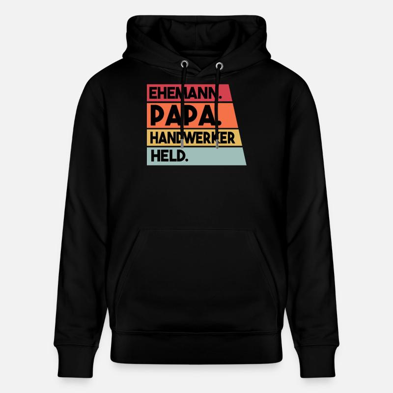 Ehemann Papa Handwerker Held - Stanley/Stella Unisex Bio-Hoodie CRUISER  - Schwarz