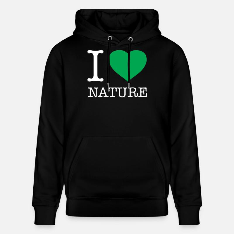 J’AIME LA NATURE - Sweat à capuche bio CRUISER Stanley/Stella Unisexe - noir