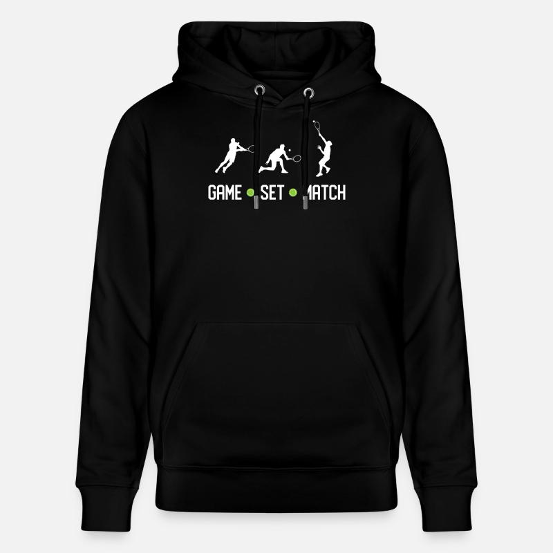 Tennis - Match de jeu - Sweat à capuche bio CRUISER Stanley/Stella Unisexe - noir