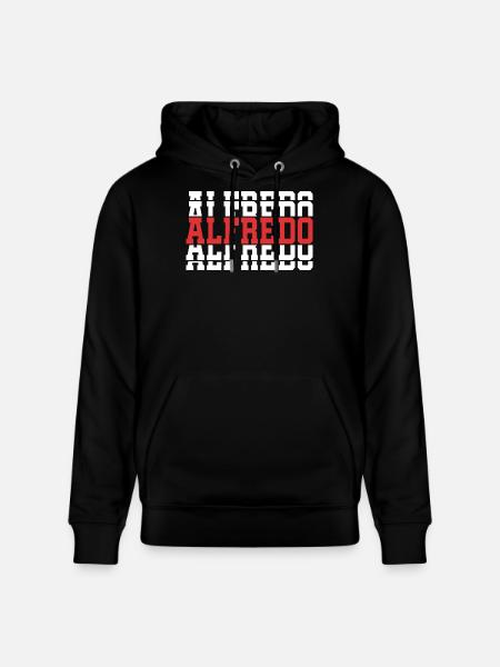 Alfredo T-Shirt gestapelter Text Geschenkidee - Stanley/Stella Unisex Bio-Hoodie CRUISER  - Schwarz