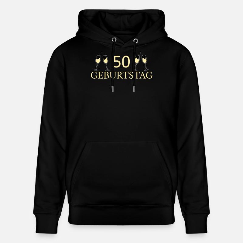 50e anniversaire, 50 ans - Sweat à capuche bio CRUISER Stanley/Stella Unisexe - noir