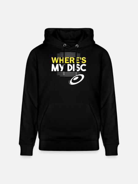 Where's my disc? - Stanley/Stella CRUISER Unisex Organic Hoodie - black