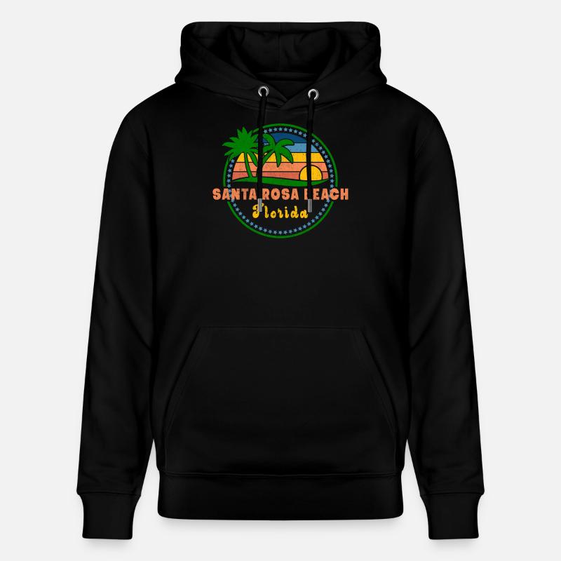 Plage de Santa Rosa - Sweat à capuche bio CRUISER Stanley/Stella Unisexe - noir