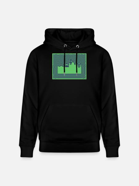 Berlin Skyline - Stanley/Stella CRUISER Unisex Organic Hoodie - black