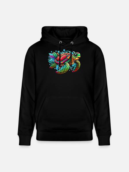 Turtle - Stanley/Stella CRUISER Unisex Organic Hoodie - black