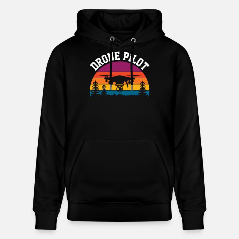 Pilote de drone - Sweat à capuche bio CRUISER Stanley/Stella Unisexe - noir