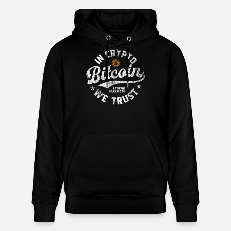 Bitcoin - In Crypto we trust - Stanley/Stella Unisex Bio-Hoodie CRUISER  - Schwarz