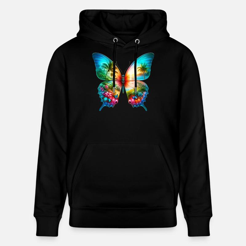Papillon - Sweat à capuche bio CRUISER Stanley/Stella Unisexe - noir