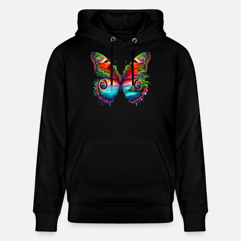 Papillon - Sweat à capuche bio CRUISER Stanley/Stella Unisexe - noir