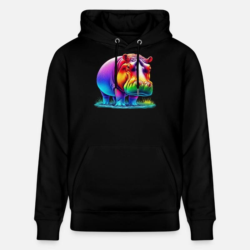 Hippopotame - Sweat à capuche bio CRUISER Stanley/Stella Unisexe - noir