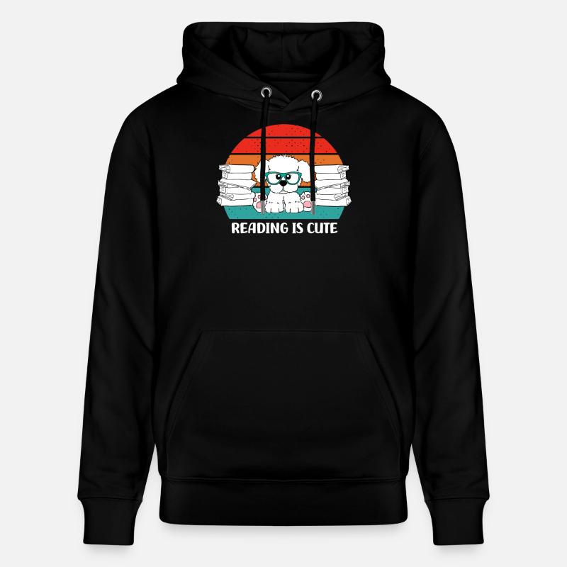 La lecture est mignonne - Sweat à capuche bio CRUISER Stanley/Stella Unisexe - noir