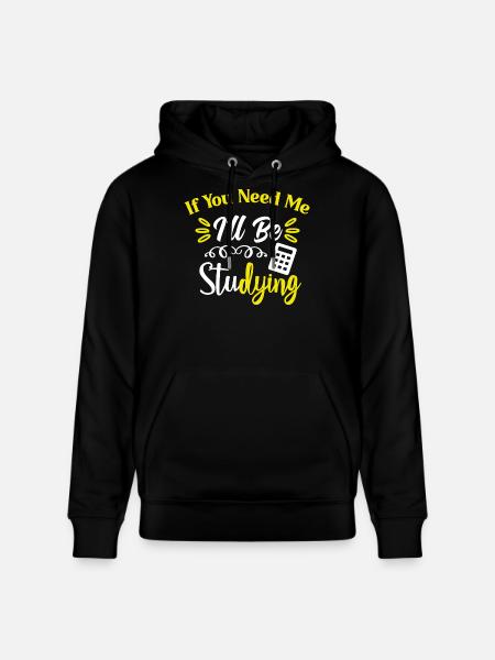Studying Students Learning Practice Assignment Exams - Stanley/Stella CRUISER Unisex Organic Hoodie - black