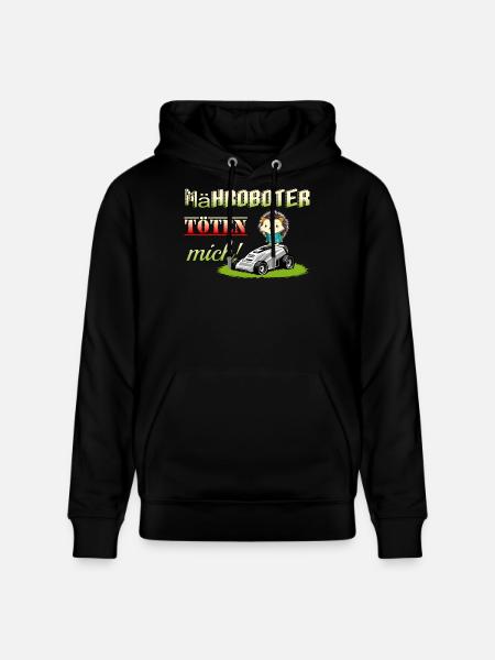 Robotic lawnmowers kill hedgehogs - Stanley/Stella CRUISER Unisex Organic Hoodie - black