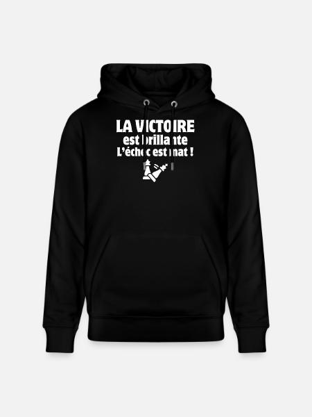checkmate, strategy, chessboard - Stanley/Stella CRUISER Unisex Organic Hoodie - black