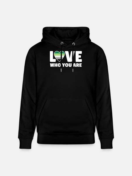 Love who you are - Stanley/Stella CRUISER Unisex Organic Hoodie - black