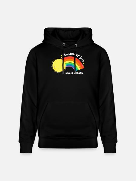LGBT-Regenbogen der Liebe - Stanley/Stella Unisex Bio-Hoodie CRUISER  - Schwarz