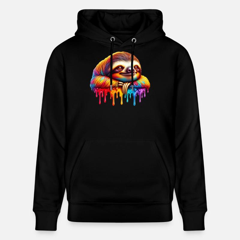 Faultier - Stanley/Stella Unisex Bio-Hoodie CRUISER  - Schwarz