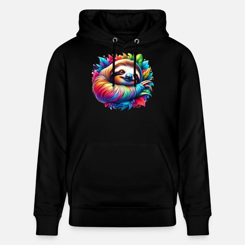 Faultier - Stanley/Stella Unisex Bio-Hoodie CRUISER  - Schwarz