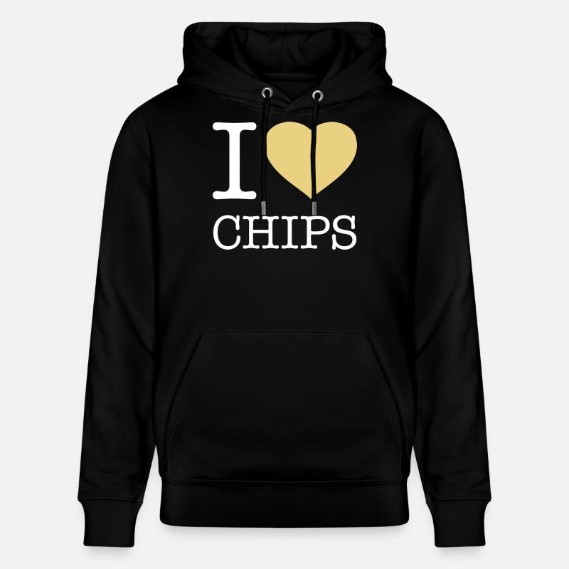 J’ADORE LES CHIPS - Sweat à capuche bio CRUISER Stanley/Stella Unisexe - noir