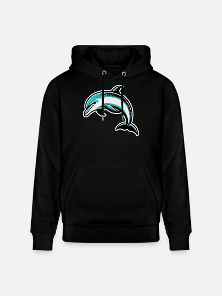 Dolphin - Stanley/Stella CRUISER Unisex Organic Hoodie - black