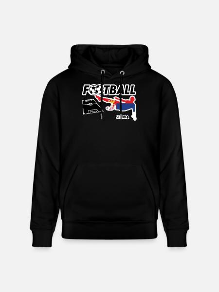 Fußball Fieber Serbien - Stanley/Stella Unisex Bio-Hoodie CRUISER - Schwarz
