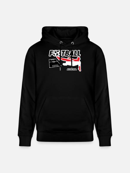 Football Fever Austria - Stanley/Stella CRUISER Unisex Organic Hoodie - black