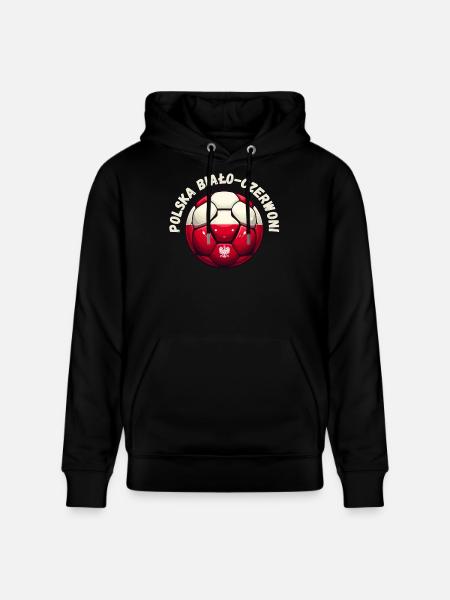 Polnischer Fußball - Stanley/Stella Unisex Bio-Hoodie CRUISER  - Schwarz