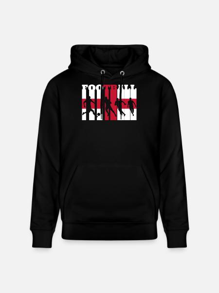 Englischer Fußball - Stanley/Stella Unisex Bio-Hoodie CRUISER  - Schwarz