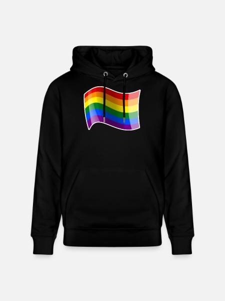Rainbow Wave Energy Shimmer - Stanley/Stella CRUISER Unisex Organic Hoodie - black