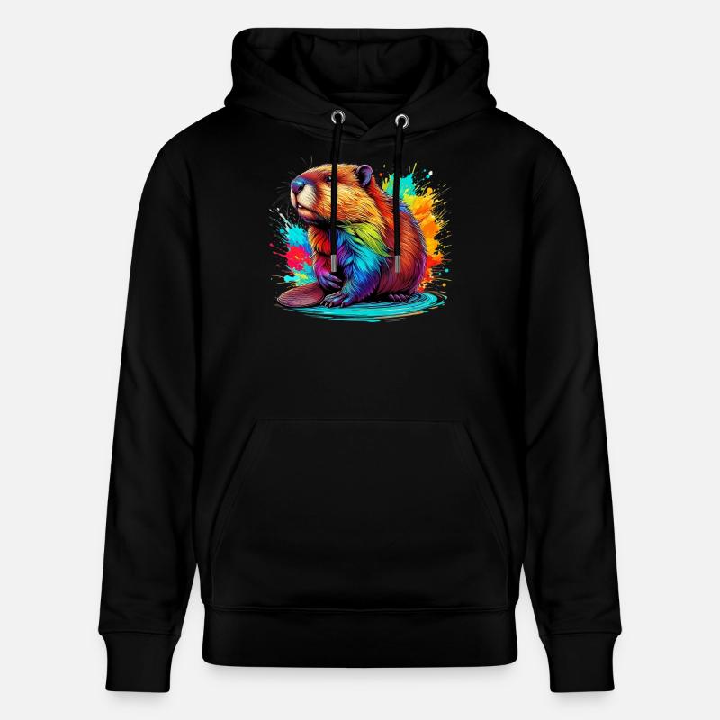 Castor - Sweat à capuche bio CRUISER Stanley/Stella Unisexe - noir