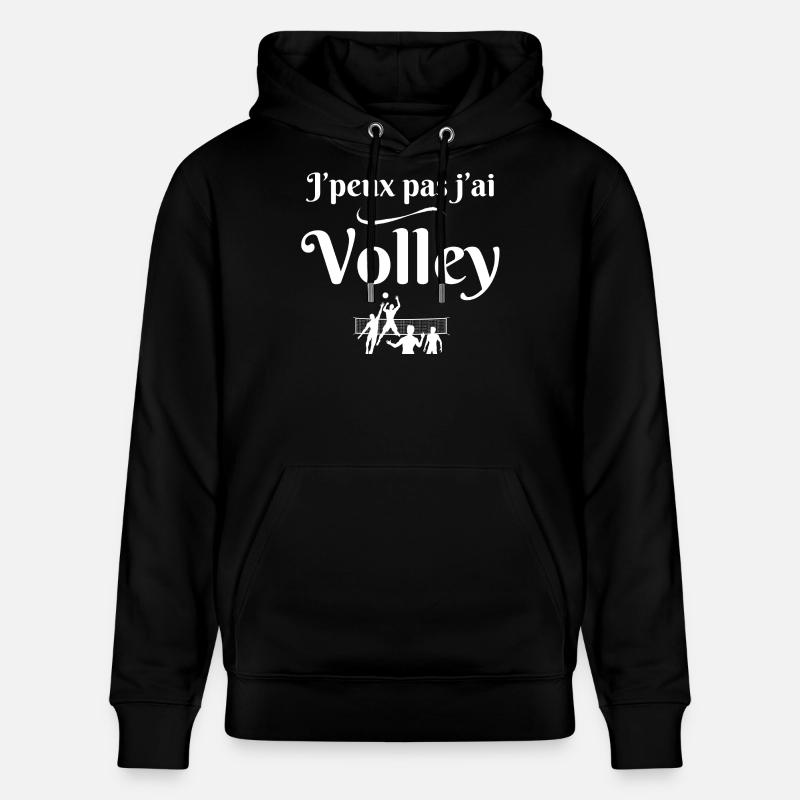 volley, volleyball, club de volley - Sweat à capuche bio CRUISER Stanley/Stella Unisexe - noir