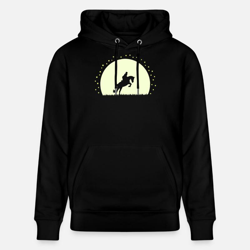 Silhouette Cheval Équestre Nocturne - Sweat à capuche bio CRUISER Stanley/Stella Unisexe - noir