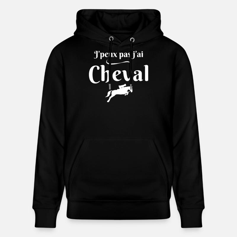 équitation, cheval, centre équestre - Sweat à capuche bio CRUISER Stanley/Stella Unisexe - noir