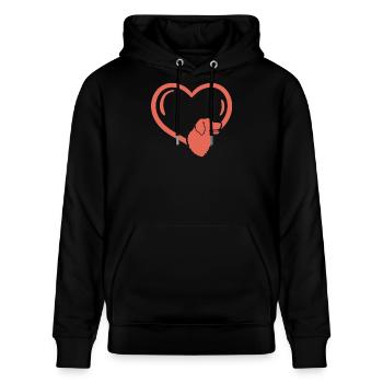 Hundeliebhaber Hundebesitzer - Stanley/Stella Unisex Bio-Hoodie CRUISER  - Schwarz - Vorne - Alina (178cm) & Michal (187cm)